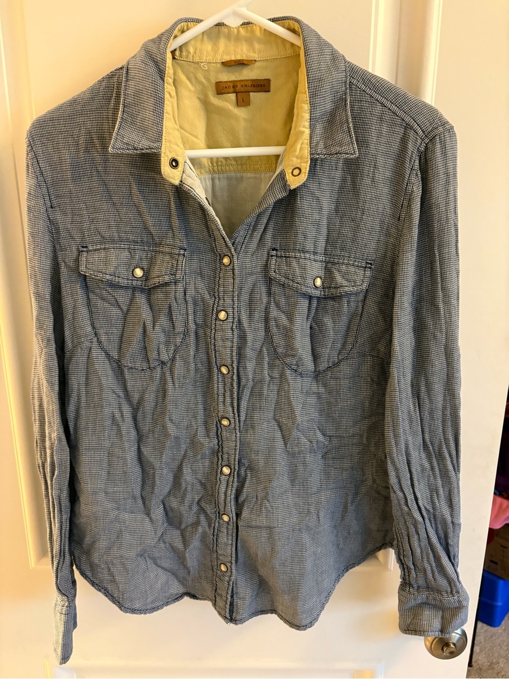 Jach’s Girlfriend western pearl button snap shirt